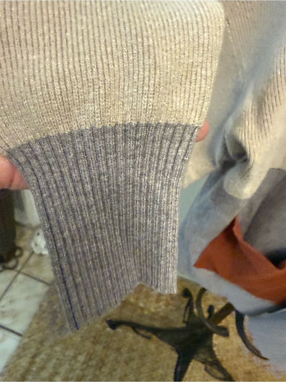 Aaeda Colorblock Soft Button Down Grandpa Knit Cardigan LS L - Picture 6 of 11